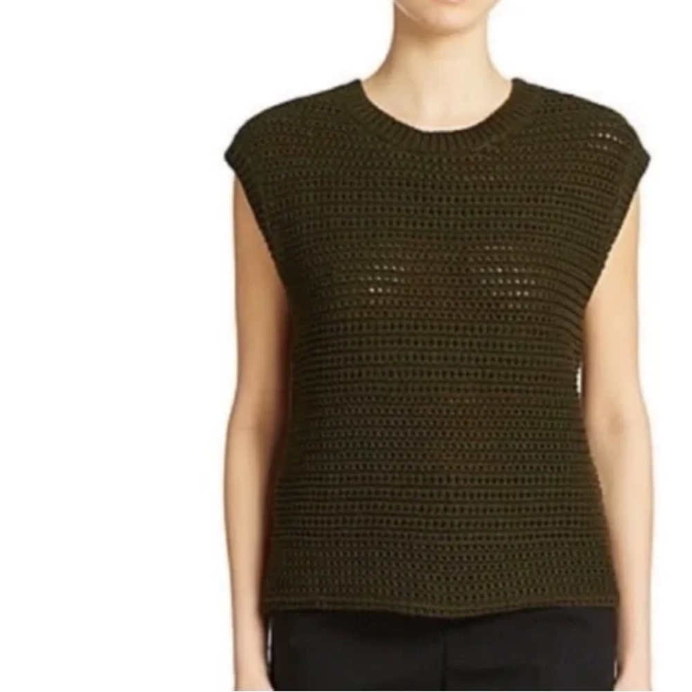 Lord & Taylor Olive Green Knit Women's Vest
